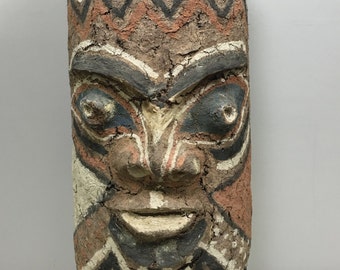 Mask Vanuata Tribe Fern Tree Trunk Clay Ancestor Spirit Mask