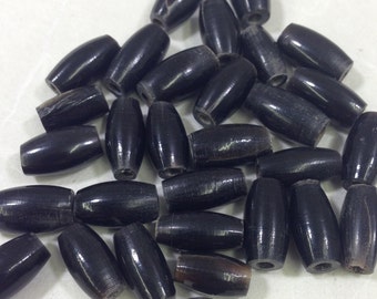 Beads Indonesian Black HornTube Beads