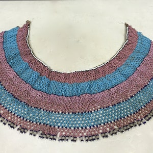 African Collar Xhosa Tribe Beaded Pink Blue Purity Collar