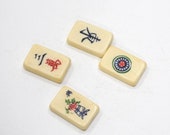 Beads Chinese Bone Mahjong Tile Rectangular Beads 25mm