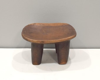 African Stool Lobi Wood Vintage Stool Burkina Faso