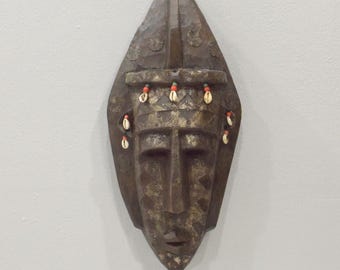 Mask African Marka Brass Wood Mask Mali