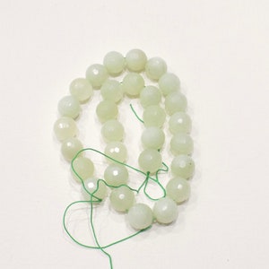 Chinese Soo Chow Jade Facet Bead Strand 16&quot;