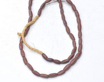 African Stripped Watermelon Beads Ghana