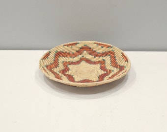 African Basket Botswana Natural Colors South Africa Woven Palm Food Basket