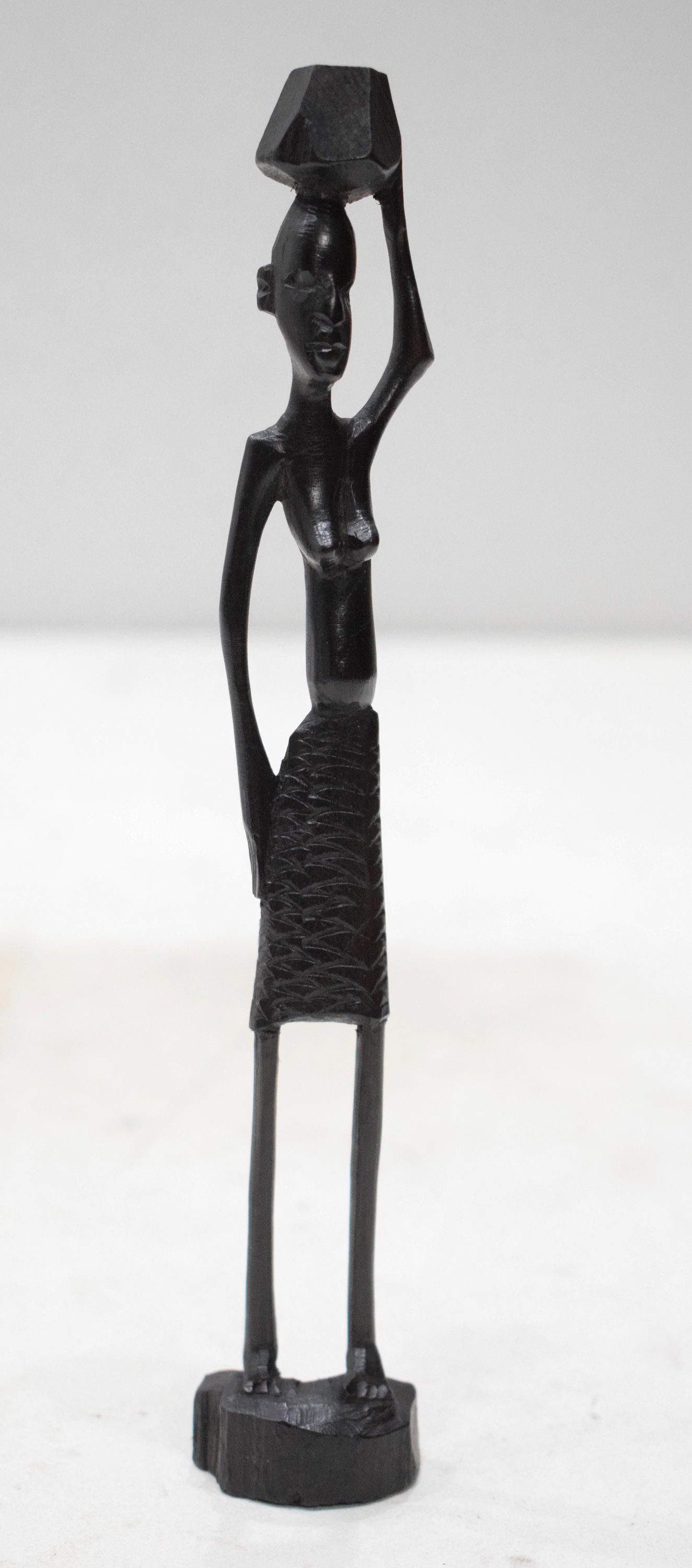 African Statue Ebony Carved Wood Figure Tanzania Figure Statues