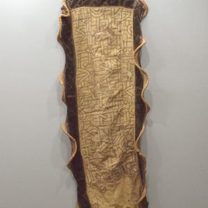 African Natural Woven Kuba Raffia Cloth Congo