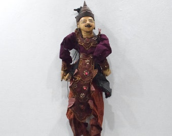 Puppet Marionette Wood Doll Burmese Folk Art Puppet