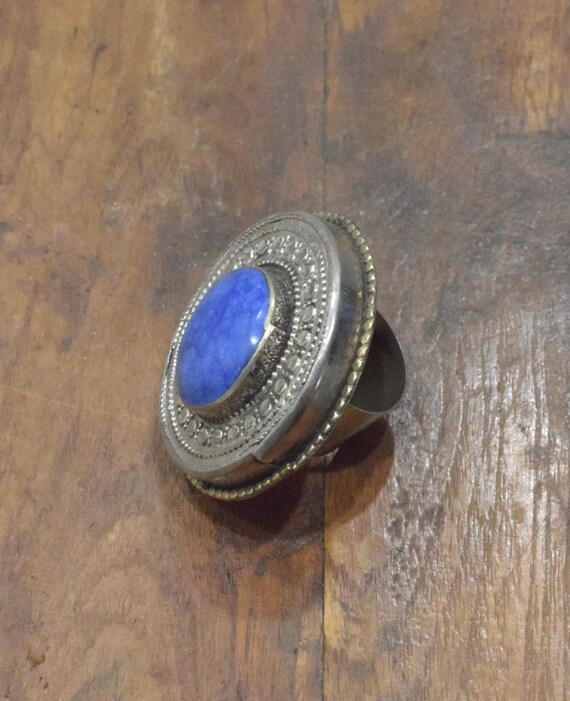 Middle Eastern Blue Lapis Ring - image 2