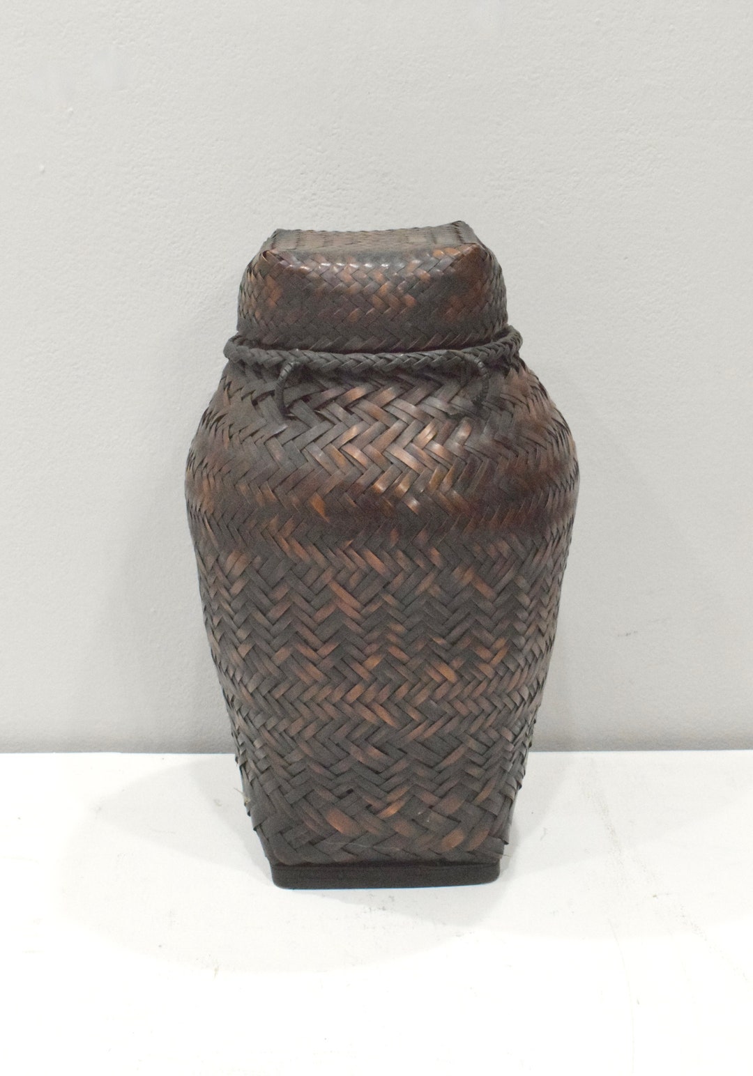 Philippines Ifugao Rattan Lidded Basket - Etsy Australia