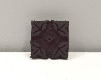 India Wood Block Ink Stamp Hand Carved Design