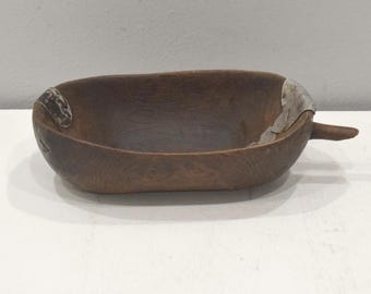 African Wood Bowl Pokot Tribe Native Repairs Kenya