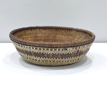 Basket Bali Indonesia Beaded Mirror Basket