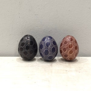 African Carved Soapstone Eggs Kenya