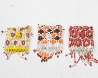 Indonesian 3 Assorted Beaded Pouches