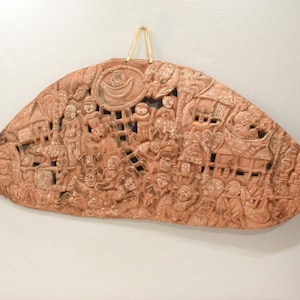 Papua New Guinea StoryBoard Kambot Village Wood Relief