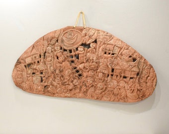 Papua New Guinea StoryBoard Kambot Village Wood Relief