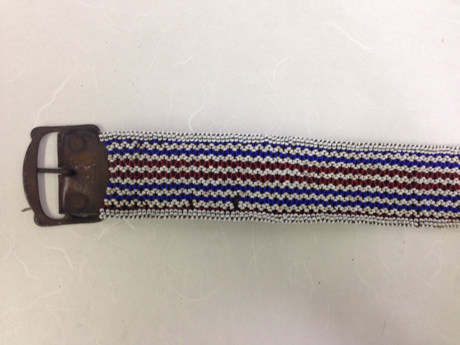 African Belt Beaded Xhosa Men's Belt Handmade Red Blue White Beads ...