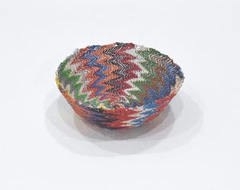Basket African Zulu Telephone Wire Bowl RSA