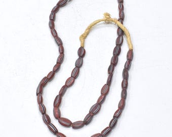 African Stripped Watermelon Beads Ghana