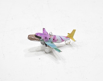 Boeing Jet Upcycled Toy Tin Jet Plane