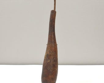 Papua New Guinea Gourd Lime Spatula Cassowary Bone Lime Spatula