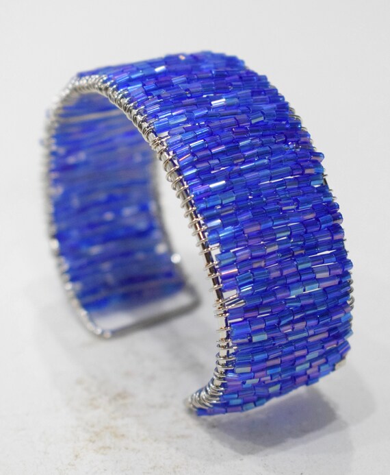 Bracelets Beaded Cuff Assorted Color Adjustable B… - image 4