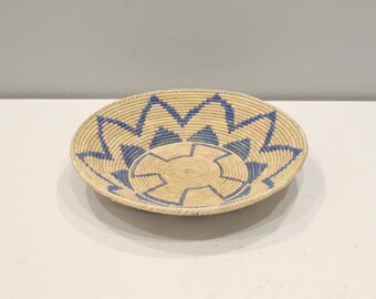 African Basket Botswana Natural Colors South Africa Woven Palm Food Basket