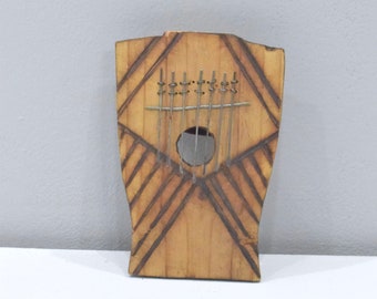 Piano African Piano Wood Burnished Thumb Piano Kalimba