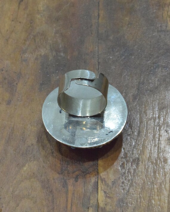 Middle Eastern Silver Carnelian Ring Adjustable - image 4