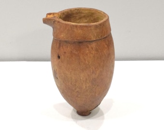African Wood Pokot Old Milk Water Pitcher Kenya