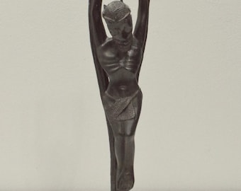 African Ebony Wood Jesus Crucifix Sculpture