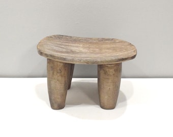 African Stool Lobi Wood Vintage Stool Burkina Faso