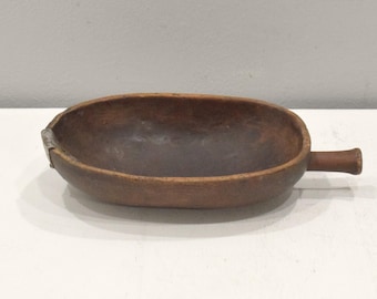 African Wood Bowl Pokot Tribe Native Repairs Kenya