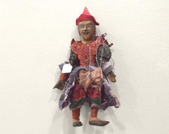 Puppet Marionette Wood Burmese Puppet Folk Art