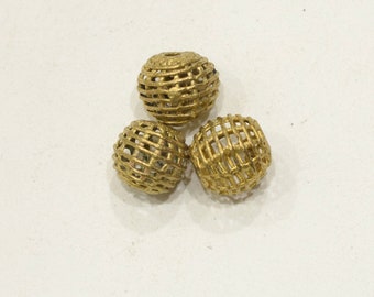 Beads African Brass Round Cage  Bead