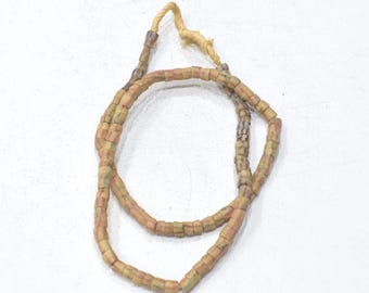 African Sand Cast Glass Bead Strand Ghana