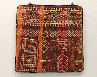 Pillowcase Kilim Rug Hand Stiched Rug Fragment Pillow Case