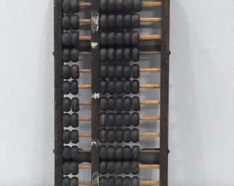 Abacus Beads Chinese Math Calculation Wooden Frame