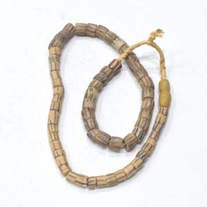 African Sand Cast Glass Bead Strand Ghana