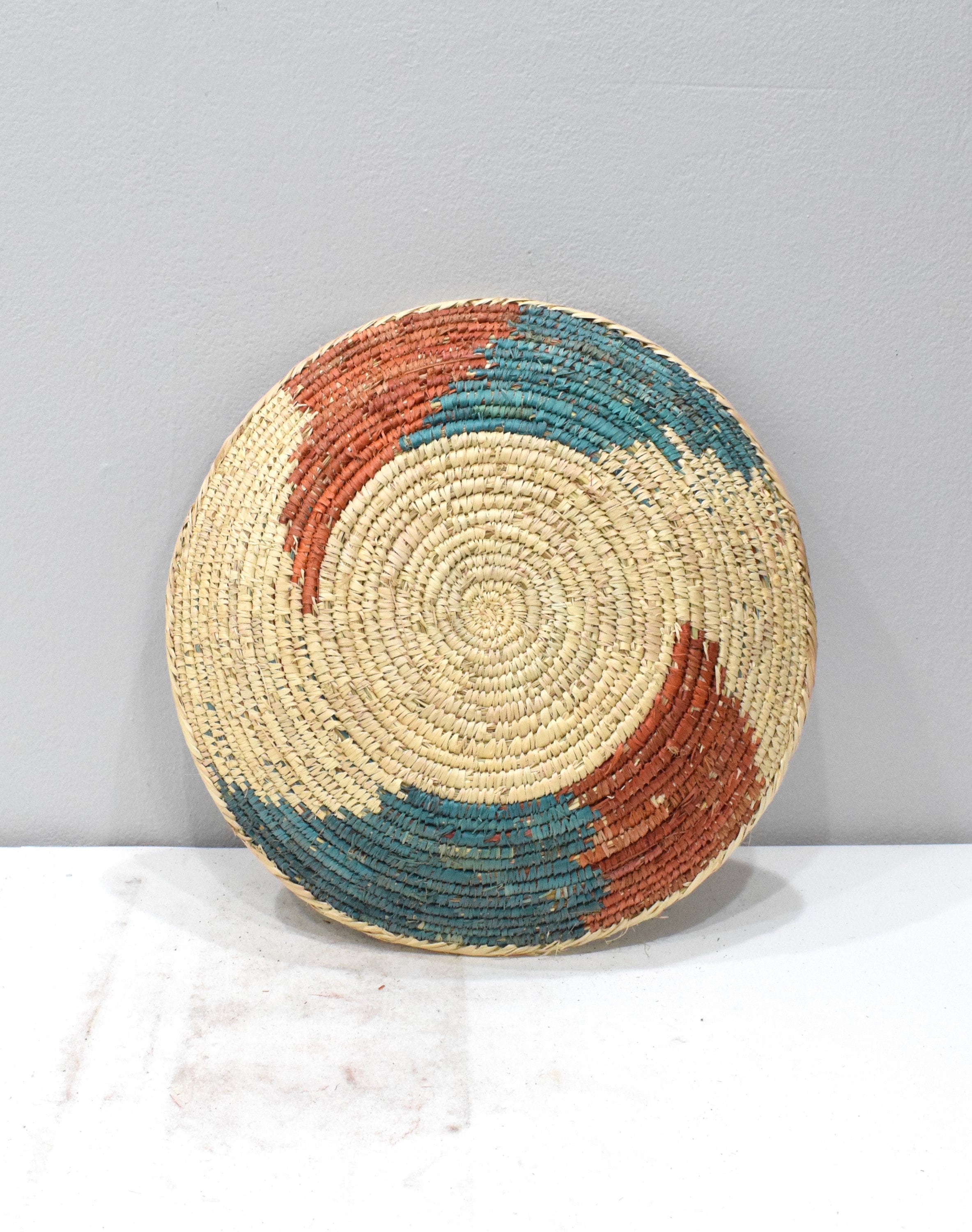 African Basket Botswana Natural Colors South Africa Woven Palm Food Basket