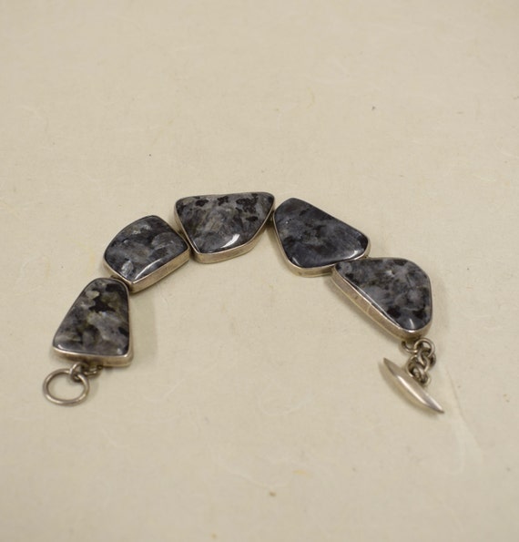 Bracelet Sterling Silver Labradorite Handmade Labr