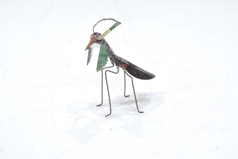 African Folk Art Toy Praying Mantis Recycled Tin Can Etsy