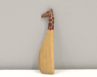 African Wood Giraffe  Handle Butter Knife