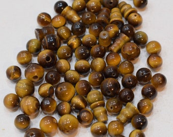 Beads Tiger-Eye Round Beads  9- 10mm