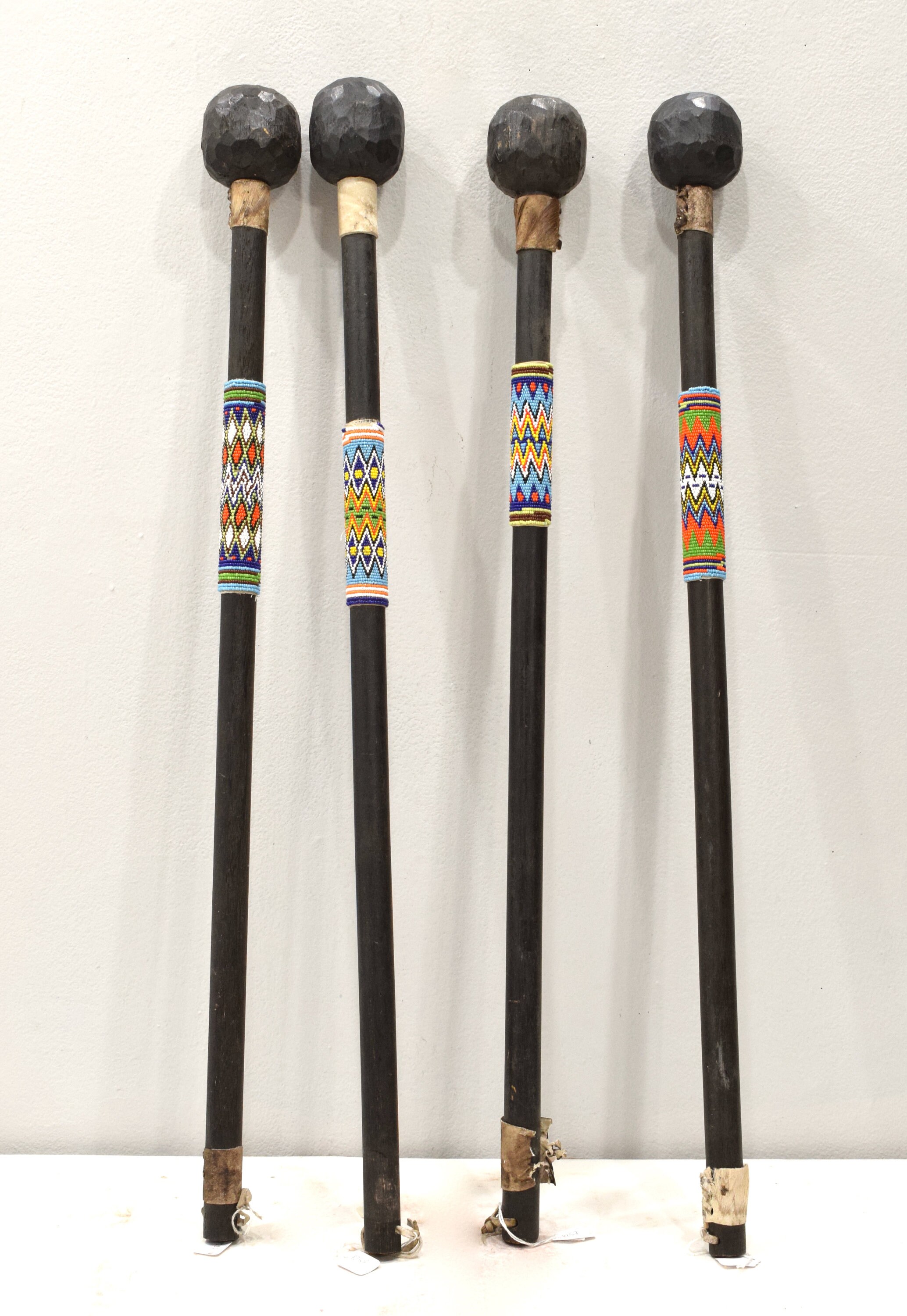 African Zulu Beaded Knobkerrie Zulu Club