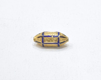 Bead Metal Enamel Trim Lantern Bead