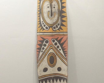 Papua New Guinea Mens Hut Wood Bark Painting