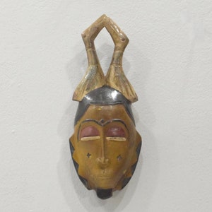 African Baule Crest Mask Akan Tribe