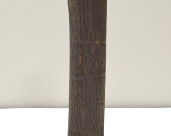 West Papua Asmat Tribe Fu' Trumbet Bambo Tribal Carved Fu'